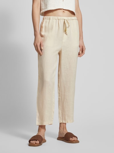 Mango Leinenhose aus reinem Leinen Beige 4