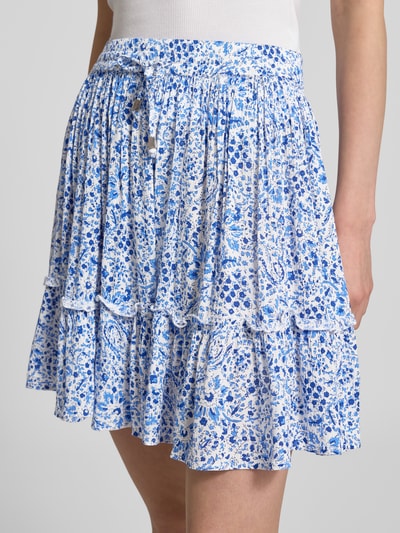 Only Ausgestellter Mini-Rock aus reiner Viskose Modell 'IBIZA' Bleu 3