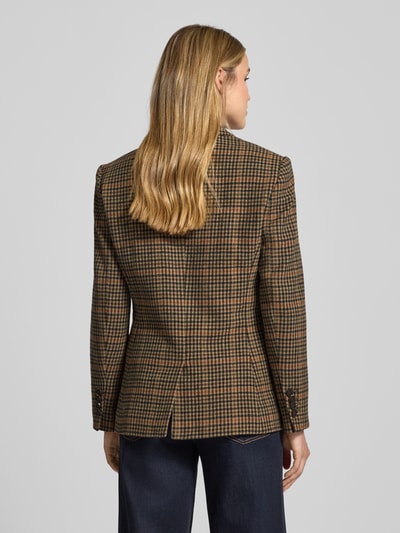 Gant Żakiet wełniany z kołnierzem z połami model ‘HOUNDSTOOTH’ Camel 5