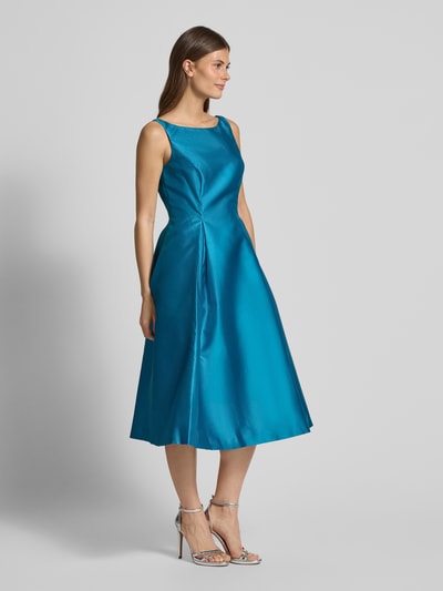 Adrianna Papell Cocktailkleid mit Kellerfalten Petrol 1