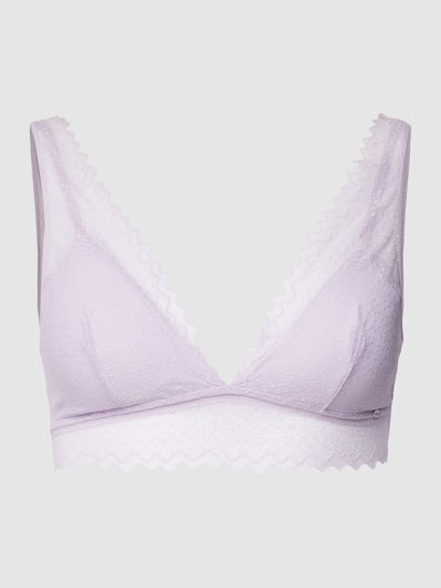 Skiny Bralette met gewatteerde cups, model 'MY LACE' Lila - 2