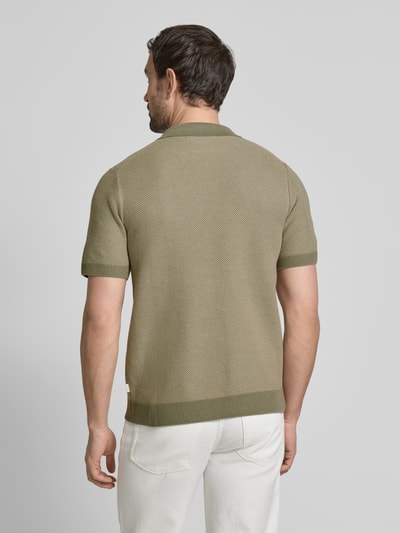Jack & Jones Premium Regular Fit Poloshirt mit V-Ausschnitt Modell 'CEASTON' Sand 5
