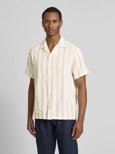Jack & Jones Premium Regular Fit Freizeithemd aus Baumwoll-Leinen-Mix Modell 'BLUWILLIAM' Offwhite 4