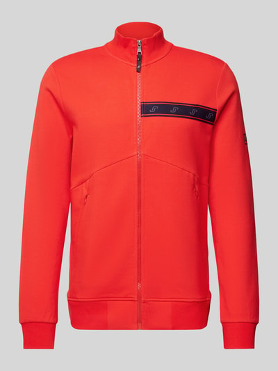 Joy Sweatjack met labeldetail, model 'G-Style' Rood - 2