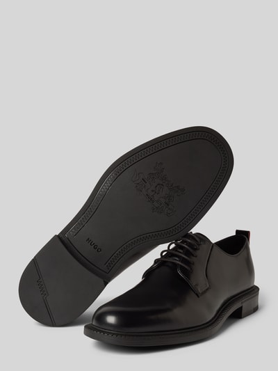 HUGO Schnürschuhe aus echtem Leder Modell 'LYSANDER' Black 4