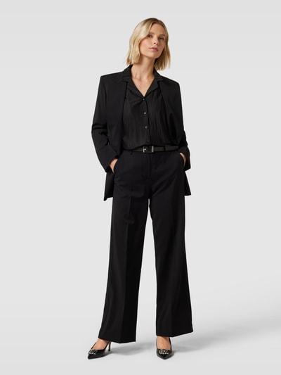 Weekend Max Mara Stoffhose aus Schurwolle mit Bügelfalten Modell 'VISIVO' Black 1