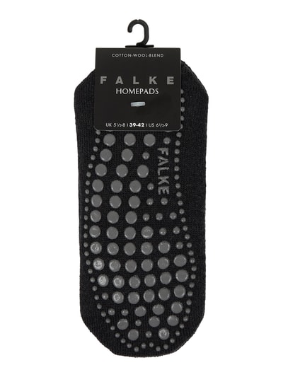 Falke Kousen met antislipzool, model 'Homepads' Antraciet gemêleerd - 2