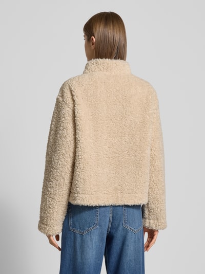 Gina Tricot Jacke aus Teddyfell mit Stehkragen Modell 'Pile' Ecru 5