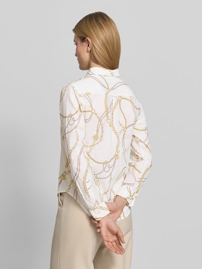 GANT Regular Fit Bluse im Allover-Look Ecru 5
