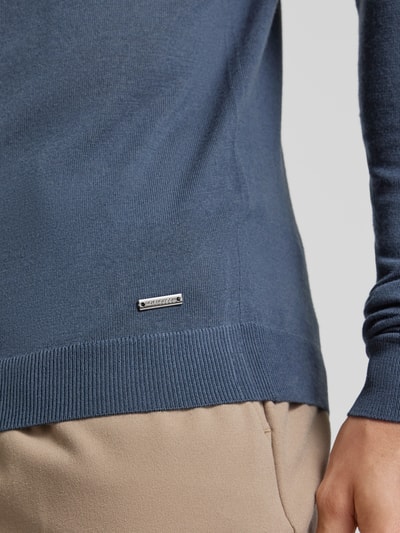 Roy Robson Wollpullover mit Rollkragen Blau 3