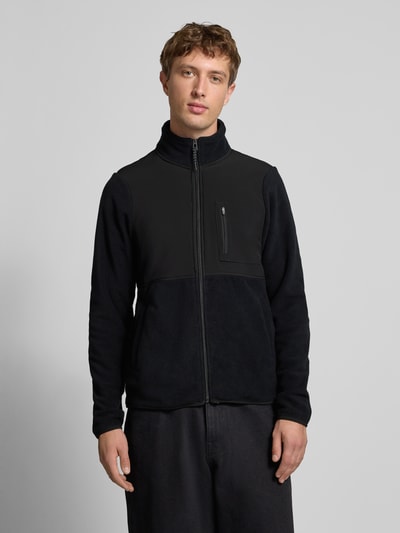 Blend Fleecejack met ritszakken, model 'MARIO' Zwart - 4