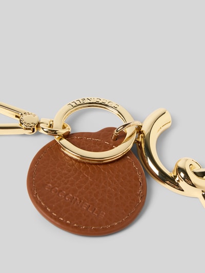 Coccinelle Hanger met logo-applicatie, model 'Me' Cognac - 2