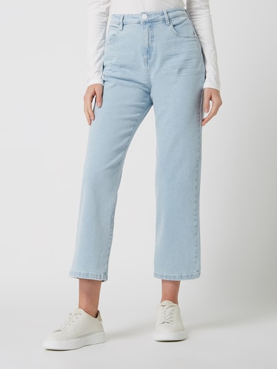 OPUS Straight fit jeans met stretch, model 'Lani' Jeansblauw - 4