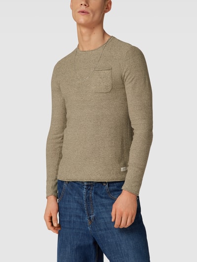 Blend Strickpullover in Melange-Optik Haselnuss Braun 4