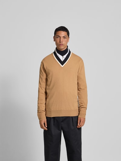 Marni Pullover in Strick-Optik aus Schurwolle Beige 4
