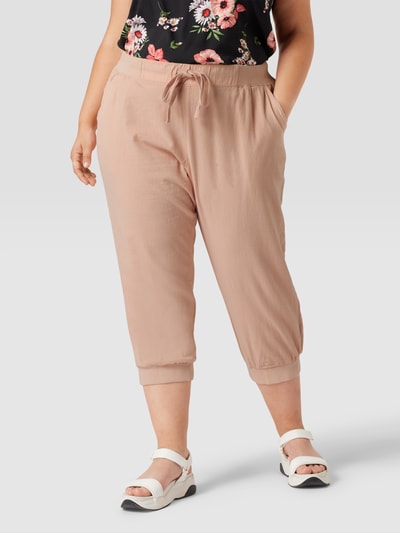 KAFFE Curve PLUS SIZE Caprihose mit Eingrifftaschen Rose 4