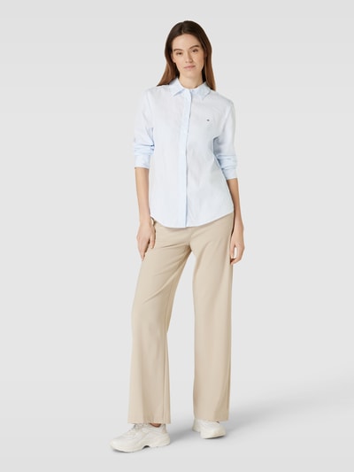 Tommy Hilfiger Blouse met streepmotief, model 'ESSENTIAL' Lichtblauw - 1