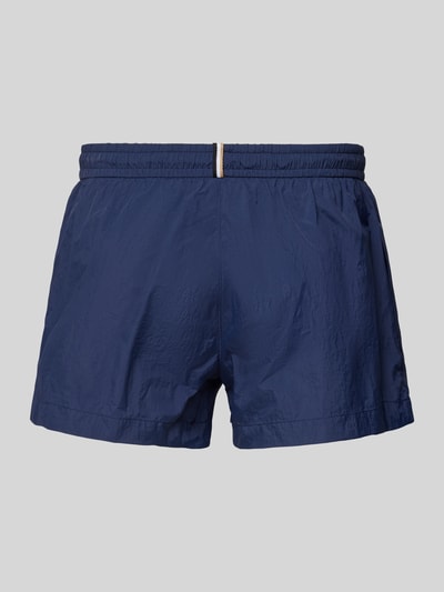 BOSS Relaxed Fit Badeshorts mit Label-Print Modell 'Mooneye' Marine 3