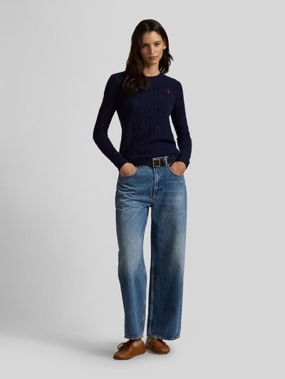 Polo Ralph Lauren Sweter z dzianiny o kroju regular fit z mieszanki wełny i kaszmiru Granatowy 1