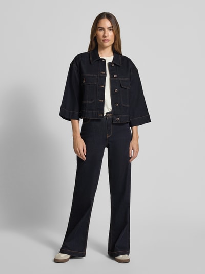 MOS MOSH Jeansjack met 3/4 mouwen, model 'Penn' Donkerblauw - 1