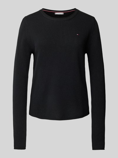 Tommy Hilfiger Strickpullover mit Logo-Stitching Black 2