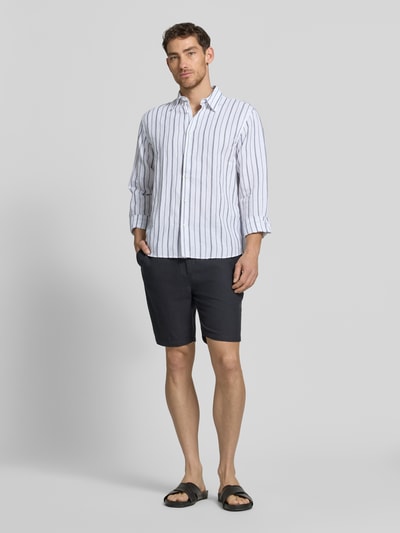 Selected Homme regular fit linnen overhemd van mix van katoen en linnen model 'CLAY' Offwhite - 1