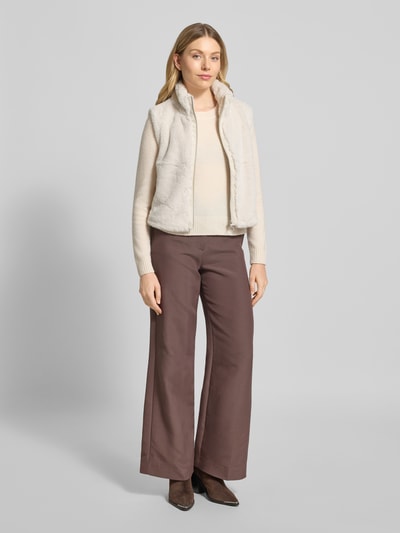 Betty Barclay Weste mit Kunstfellbesatz Beige 1