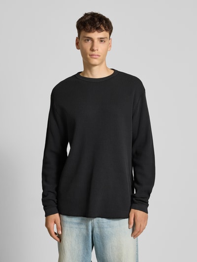 Levi's® Bluzka z długim rękawem i fakturowanym wzorem Czarny 4