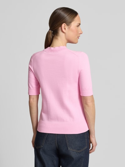 Tommy Hilfiger Regular Fit Strickpullover aus Baumwoll-Mix Hellrosa 5