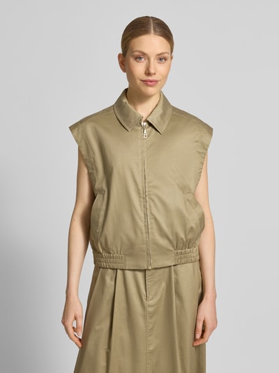 MOS MOSH Weste aus Lyocell-Mix mit Reißverschluss Modell 'Kendall Billie' Beige 4