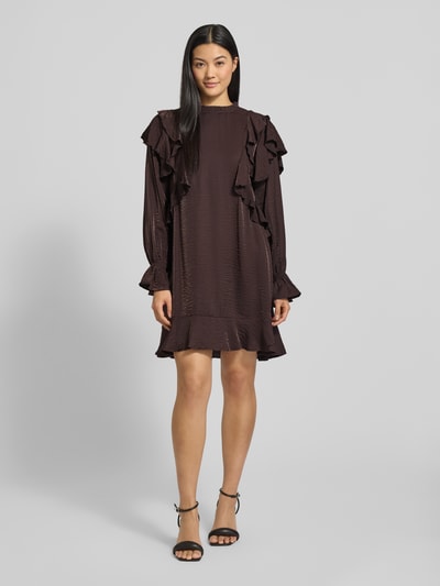 VERO MODA Knielanges Kleid aus Viskose-Mix Modell 'LIZZI' Schoko 1