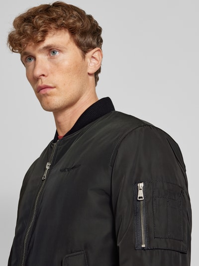 Original Bombers Bomberjacke mit Label-Patch Black 3