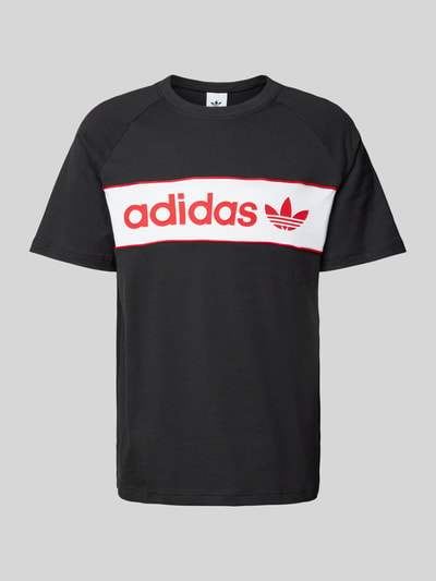 adidas Originals T-Shirt mit Label-Print Black 2