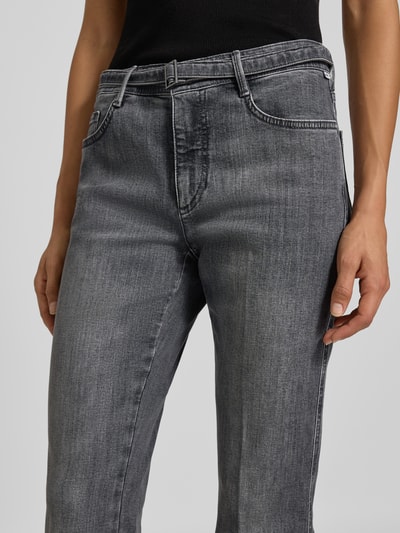 Brax Flared fit jeans met tailleband, model 'Mary' Zilver - 3