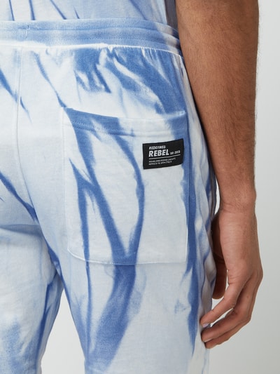 Redefined Rebel Sweatshorts in batiklook, model 'Nilan' Blauw - 3