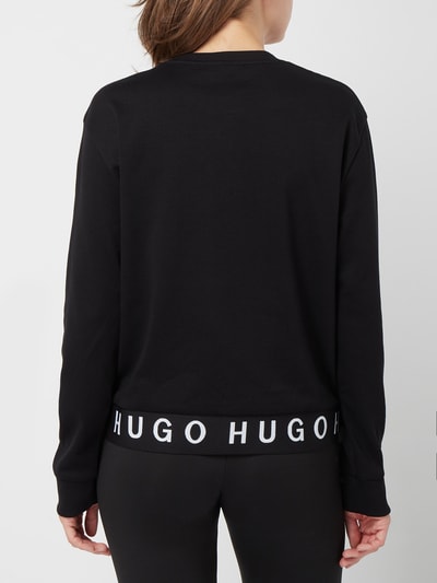 HUGO Sweatshirt mit Logo-Saum Modell 'Nicci' Black 5