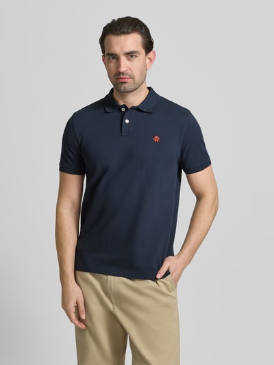 MCNEAL Slim Fit Poloshirt mit Logo-Stitching Dunkelblau 4