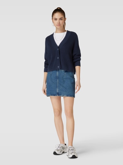 Tom Tailor Denim Cardigan mit tiefem V-Ausschnitt Dunkelblau 1