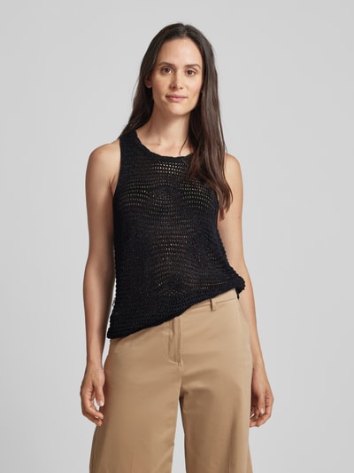 Mango Top mit Lochstickerei Modell 'OSIO' Black 4