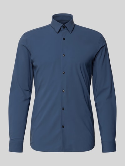 BOSS Slim Fit Businesshemd aus atmungsaktivem Material Modell 'HANK' Jeansblau 2
