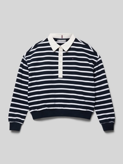 Tommy Hilfiger Teens Sweatshirt met labelstitching Marineblauw - 1