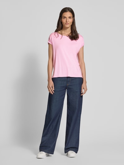 Vero Moda Loose Fit T-Shirt aus Lyocell-Mix Modell 'AVA' Hellrosa 1