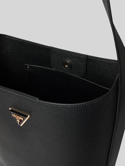 Guess Torba tote z detalem z logo Czarny 5