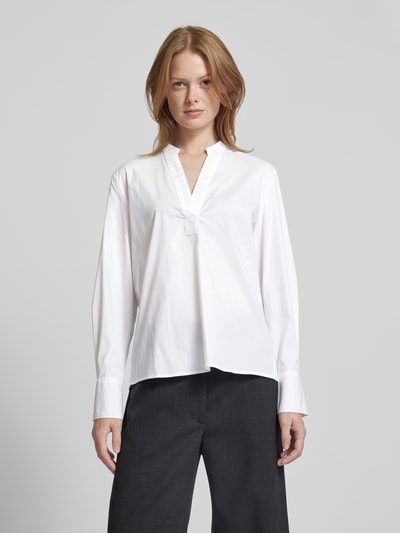 Marc O'Polo Regular fit tuniekblouse van biologische katoenmix met brede 2-knoopsmanchetten Wit - 4