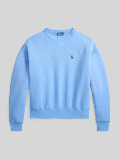 Produktfoto, Regular Fit Sweatshirt aus Baumwoll-Mix von Polo Ralph Lauren, look: effen, katoenmix, logodetail, ronde hals, lange mouw, rompzoom geribd
