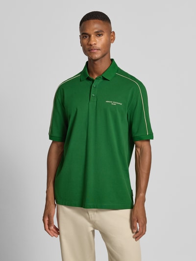 ARMANI EXCHANGE Regular fit poloshirt met labelprint Groen - 4