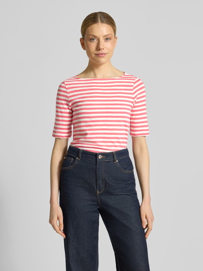 Tom Tailor Regular Fit T-Shirt aus reiner Baumwolle Koralle 4
