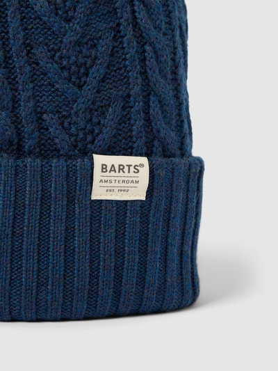 Barts Beanie met labeldetail Marineblauw - 2