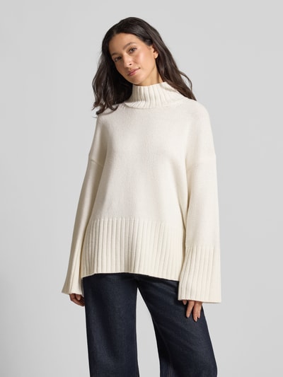 Barbour Comfort fit gebreide pullover van een mix van katoen en wol, model 'SERENA' Ecru - 4