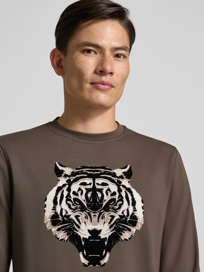Antony Morato Regular fit sweatshirt met dierenprint Olijfgroen - 3